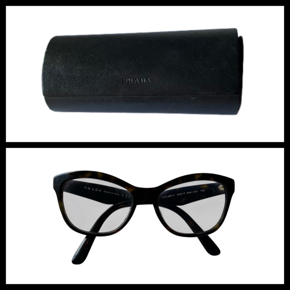 Prada VPR 29R-F Cat Eye Tortoise Brn Eyeglasses Frames 54-17-140 +Original Case